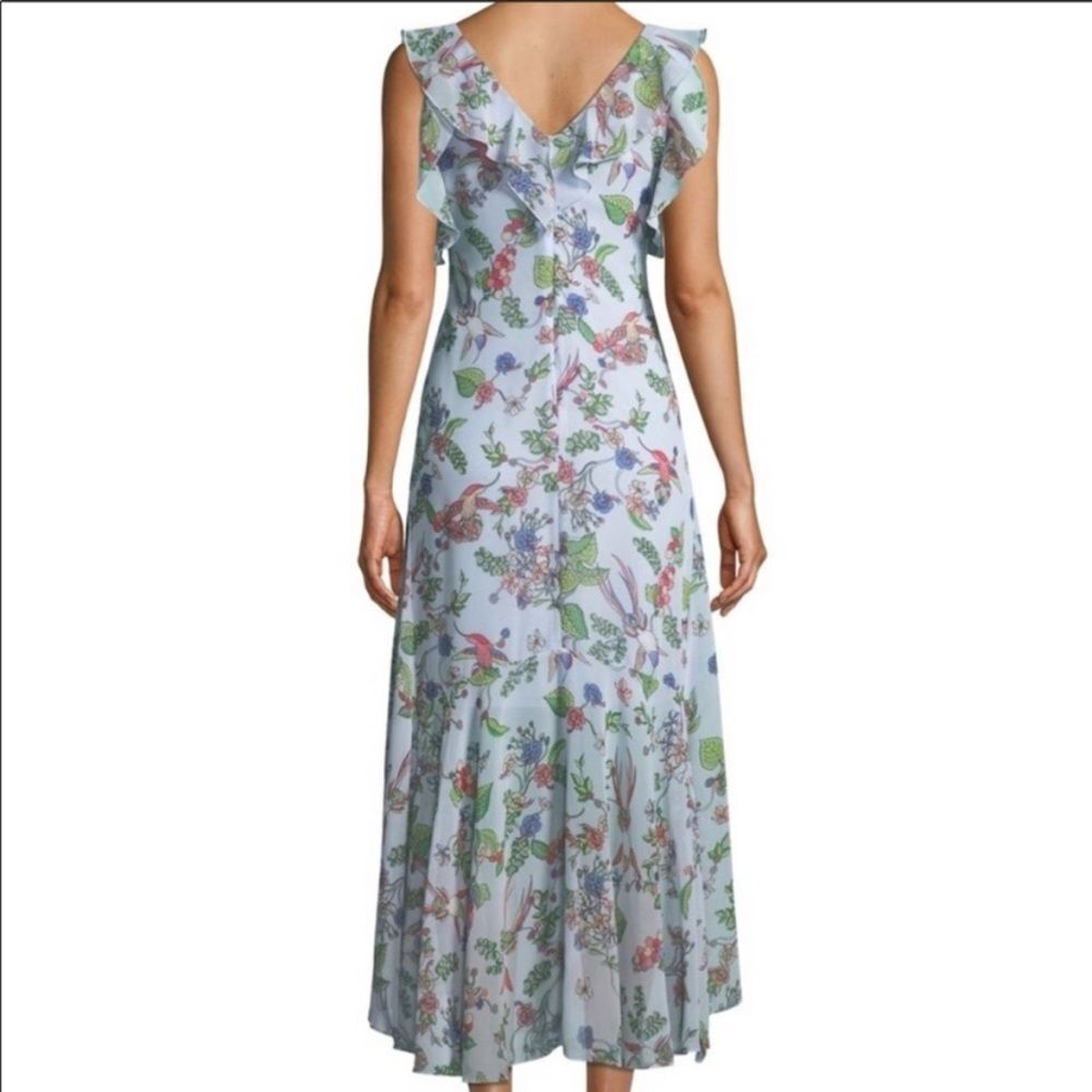 NWT Nanette Lepore Light Blue Floral Hummingbird Dress 2 - Picture 8 of 11